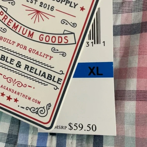 NWT Men’s long sleeve button down Flag&Anthem shirt - Picture 3 of 5